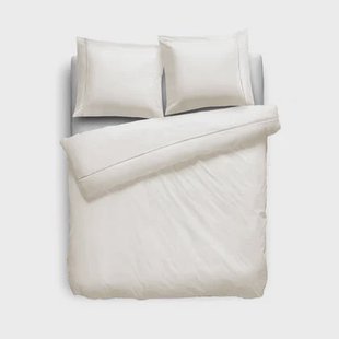 Eleganzzz Dekbedovertrek Uni Perkal Katoen Met Bies - ivoor