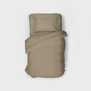 Eleganzzz Dekbedovertrek Uni Perkal Katoen Met Bies - zand