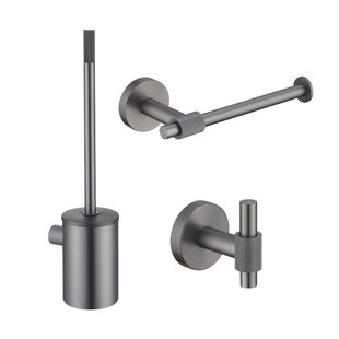 Toilet Accessoires Set Best-Design Moya Gunmetal