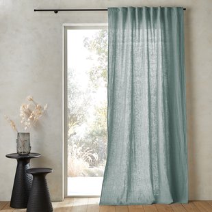 Gordijn van gewassen Linnen met ruflette-afwerking, Private