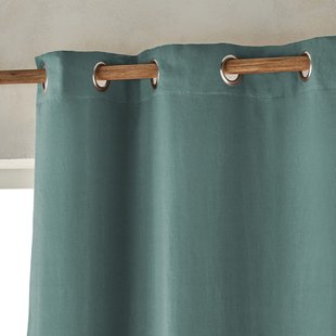 Verduisteringsgordijn van gewassen linnen, oogjes, Private