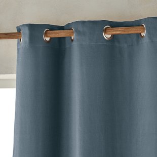 Verduisteringsgordijn van gewassen linnen, oogjes, Private