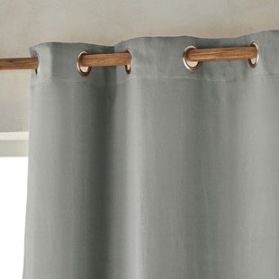 Verduisteringsgordijn van gewassen linnen, oogjes, Private