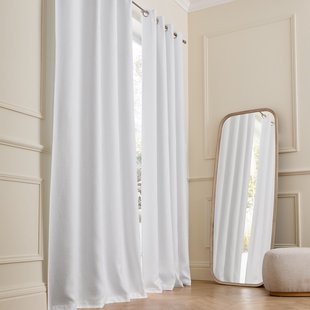 Verduisteringsgordijn van gewassen linnen, oogjes, Private