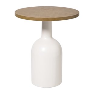 Bijzettafel Chico - bruin/beige - ø40x47 cm