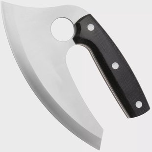 Nordic Knife Design Ulu 170, 2065 Bison Black Micarta, jachtmes