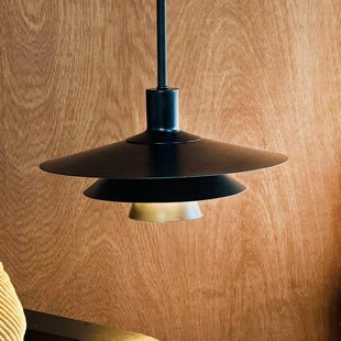 Dyberg Larsen hanglamp Kay, Ø 30 cm, zwart, metaal