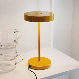 Dyberg Larsen LED tafellamp Starlight, geel, hoogte 26 cm