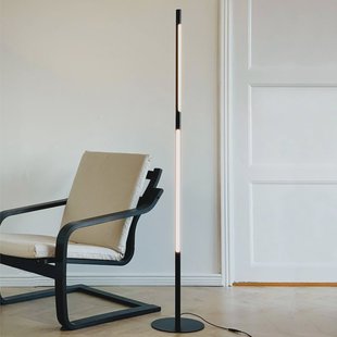 Dyberg Larsen LED vloerlamp Vagner, zwart, hoogte 150 cm