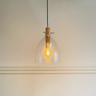 Dyberg Larsen hanglamp Bistro, Ø 25 cm, transparant, glas