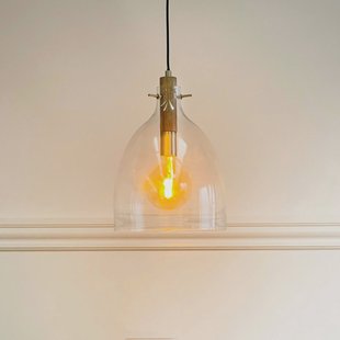 Dyberg Larsen hanglamp Bistro, Ø 30 cm, transparant, glas