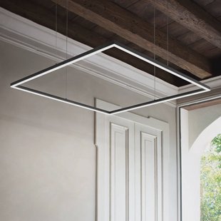 Ideallux Ideal Lux LED-pendel Oracle Slim 90 x 90 cm zwart 3.000 K