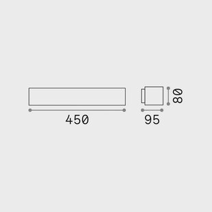 Ideallux Ideal Lux buitenwandlamp Andromeda, zwart, breedte 45 cm