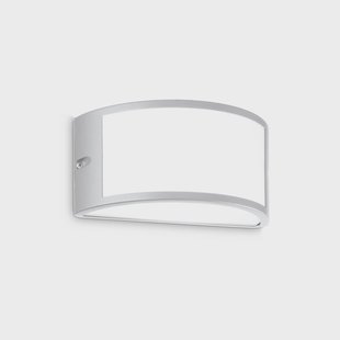 Ideallux Ideal Lux buitenwandlamp Rex 1, grijs, aluminium, IP44, E27