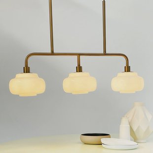 Dyberg Larsen hanglamp Ossett, bronskleurig, lengte 80 cm