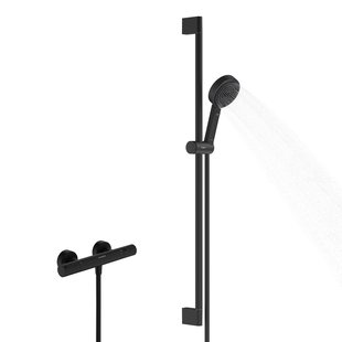 Hansgrohe Pulsify Select S douchesysteem 105 3jet Relaxation EcoSmart met Element en glijstang 90 cm, mat zwart