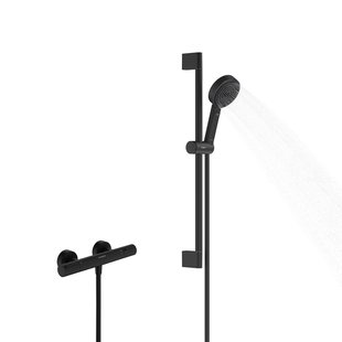 Hansgrohe Pulsify Select S douchesysteem 105 3jet Relaxation EcoSmart met Element en glijstang 65 cm, mat zwart