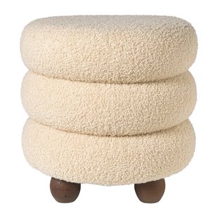 Poef bubbles - beige - ø38x42 cm