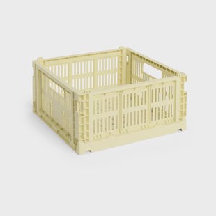 HAY Colour Crate M Square 29.5x29.5 cm Light yellow