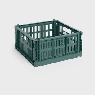 HAY Colour Crate M Square 29.5x29.5 cm Dark green