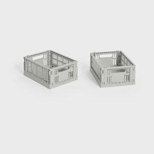 HAY HAY Colour Crate Mini 2-pack 13x17 cm Grey
