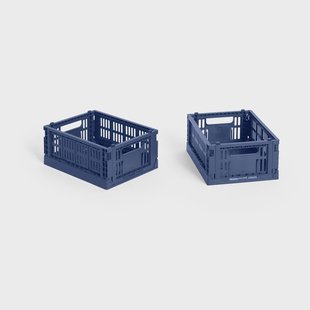 HAY HAY Colour Crate Mini 2-pack 13x17 cm Dark blue