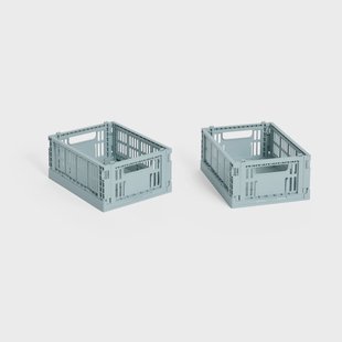 HAY HAY Colour Crate Mini 2-pack 13x17 cm Dusty blue