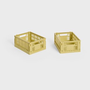 HAY HAY Colour Crate Mini 2-pack 13x17 cm Dusty yellow