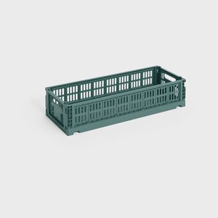 HAY Colour Crate Mini Oblong 13x34,5 cm Dark green