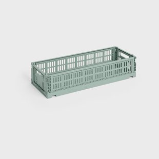 HAY Colour Crate Mini Oblong 13x34,5 cm Sage green