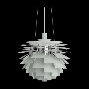 Louis Poulsen PH Artichoke hanglamp Ø48 cm Dusty green-high lustre chrome plated