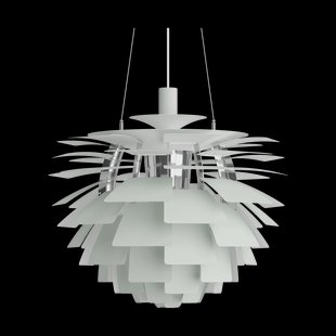 Louis Poulsen PH Artichoke hanglamp Ø60 cm Dusty green-high lustre chrome plated