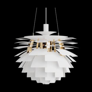 Louis Poulsen PH Artichoke hanglamp Ø60 cm Soft white-brass metallised Louis Poulsen PH Artichoke hanglamp Ø60 cm Soft white-brass metallised