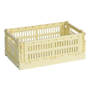 Hay Colour Crate Krat RE Opbergbak S Light Yellow