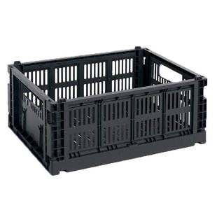 Hay Colour Crate Krat RE Opbergbak M Charcoal