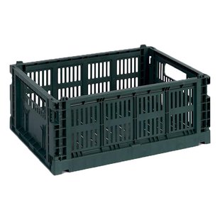 Hay Colour Crate Krat RE Opbergbak M Dark Green
