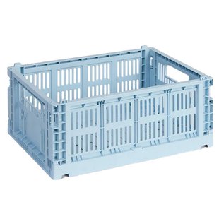 Hay Colour Crate Krat RE Opbergbak M Soft Blue