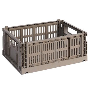 Hay Colour Crate Krat RE Opbergbak M Warm Grey