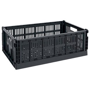 Hay Colour Crate Krat RE Opbergbak L Charcoal