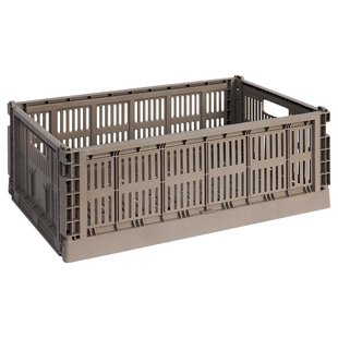 Hay Colour Crate Krat RE Opbergbak L Warm Grey