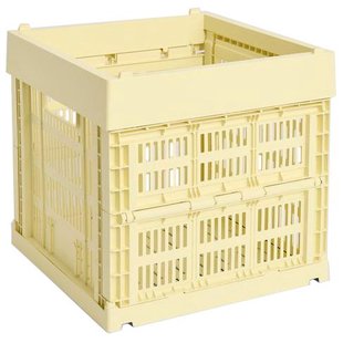 Hay Colour Crate Krat RE Opbergbak Cube Light Yellow
