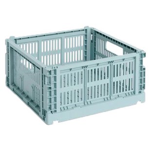 Hay Colour Crate Krat RE Opbergbak Square M Dusty Blue