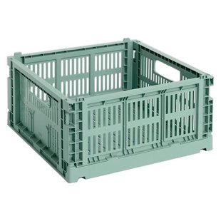 Hay Colour Crate Krat RE Opbergbak Square M Sage Green