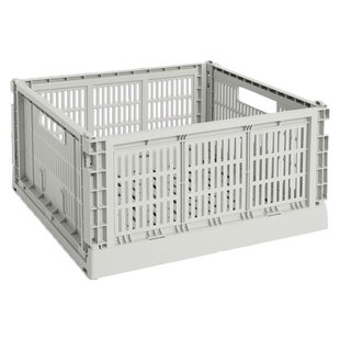 Hay Colour Crate Krat RE Opbergbak Square L Grey