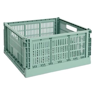 Hay Colour Crate Krat RE Opbergbak Square L Sage Green