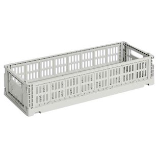 Hay Colour Crate Krat RE Opbergbak XS Oblong Grey
