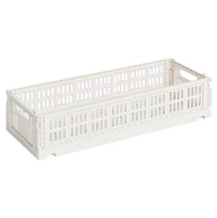 Hay Colour Crate Krat RE Opbergbak XS Oblong Off-White