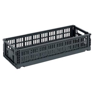 Hay Colour Crate Krat RE Opbergbak XS Oblong Charcoal