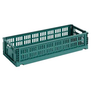 Hay Colour Crate Krat RE Opbergbak XS Oblong Dark Green