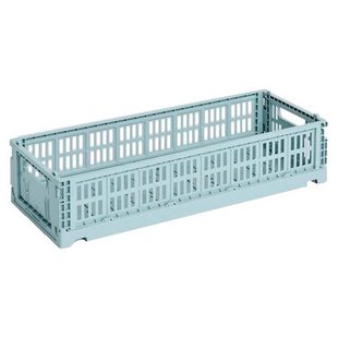 Hay Colour Crate Krat RE Opbergbak XS Oblong Dusty Blue
